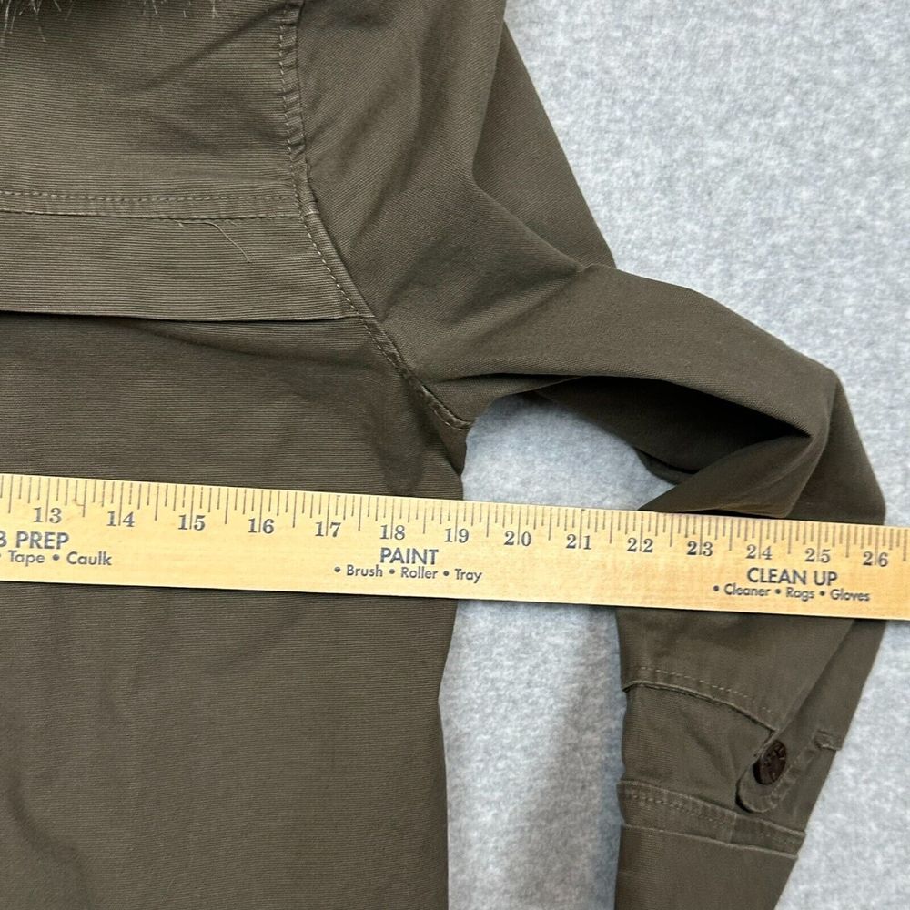 Jolt Military Fishtail Parka Jacket M Green Vegan Fur Toggle Buttons Gorpcore - Picture 8 of 12